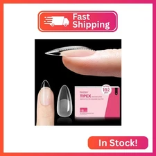 Beetles Tipex Instant Apex Nail Tips, Almond Medium, 192pcs 16 Sizes, Pre-Etched