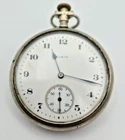Antique Elgin 16s Pocket Watch 7j Dueber Silverine Case ~1920 Not Running Parts