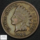 1908 S Indian Head Copper Cent 1C