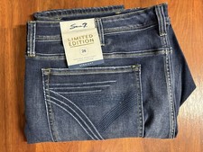 Seven 7 Blue Jeans Straight Size 26 Limited Edition New With Tags