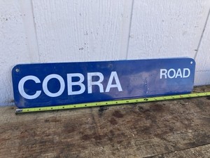 COBRA ROAD Novelty Sign 4" x 18" SHELBY Rd Mustang Ford Ave Dr Ct GT350