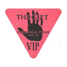 The Cult 1991 Ceremonial Stomp Concert Tour VIP Backstage Pass