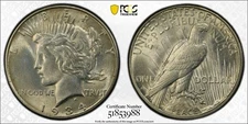 1934-D $1 MS63 Peace Silver Dollar - PCGS Gold Shield - Nice Better Date Coin