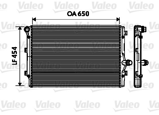 VALEO-OE 734333 Radiator, engine cooling for AUDI,SEAT,SKODA,VW