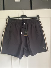HUGO BOSS MENS ICONIC  LOGO SWIM SHORTS IN BLACK SIZE XL  BNWT RRP £59 ❤️
