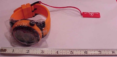 OROLOGIO da polso Swiss Legend Neptune quadrante 2 pollici arancione e nero harley ritirato - Foto 2 di 13