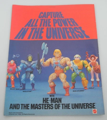 Vintage 1982 MOTU He-Man Figure Magazine Ad Print Poster Retro Toy Promo Display