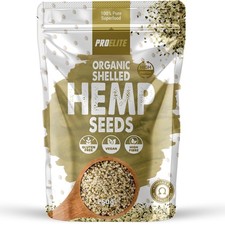 PROELITE Organic Hemp Seeds Shelled Superfood 100% Hemp Seeds Gluten