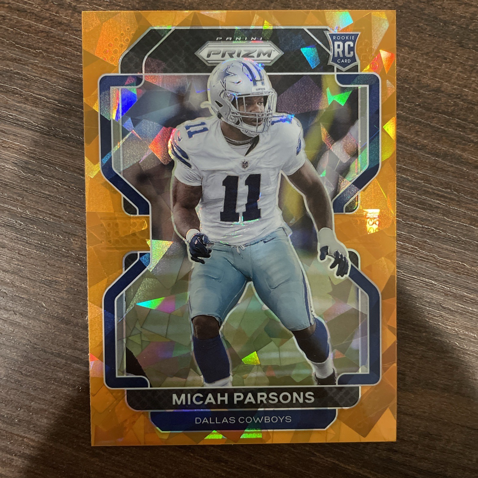 MICAH PARSONS ORANGE ICE ROOKIE RC PANINI PRIZM RARE 2021 PACKERS #382