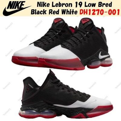 Nike Lebron 19 Low Bred Schwarz Rot Weiß DH1270-001 Herren Gr.