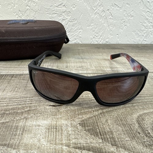 Maui Jim Wassup MJ 123 02HW Matte Black Hawaiian Flag Frame, Grey Polarized Lens - Picture 2 of 8