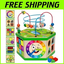 STEM Learning Toy for Toddlers: 7-in-1 Activity Cube