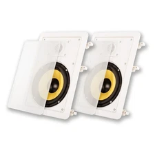 Acoustic Audio HD-650 Flush Mount In Wall Speakers with 6.5" Woofers Pair