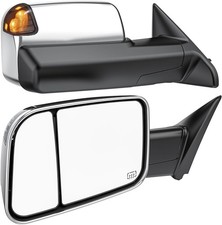 Power Heated Tow Mirrors W Turn Signal For 2002-2008 Dodge Ram 1500 2500 3500