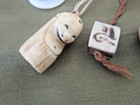 Ancient Antique Japanese Amulet Charms Hand Carved Hand Painted — photo 5