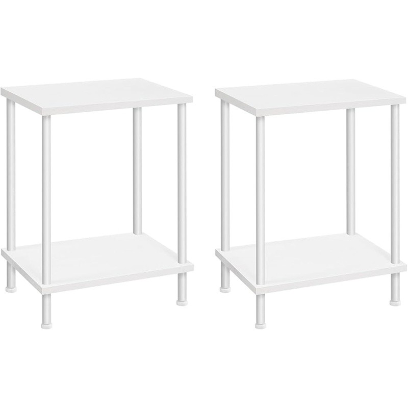 Industrial Side Table Minimalist End Table Adjustable Feet No Tools Assembly New