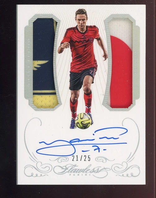 2015-16 Panini Flawless Soccer Miguel Layun Dual Match-Worn Patch AUTO 21/25