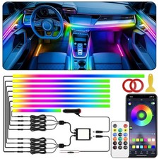 Dreamcolor Acrylic Interior Car LED Strip Light with APP Remote Control, RGB ...