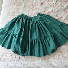 Malco Modes Full Circle Ruffles Layers Square Dance Skirt Size M Teal Green