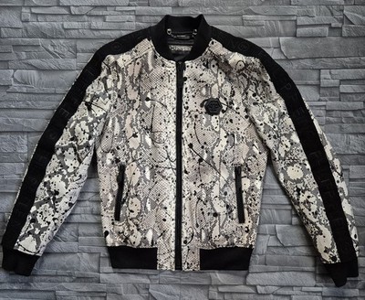 PHILIPP PLEIN PYTHON LEATHER BOMBER LUXURY / L / NEU /
