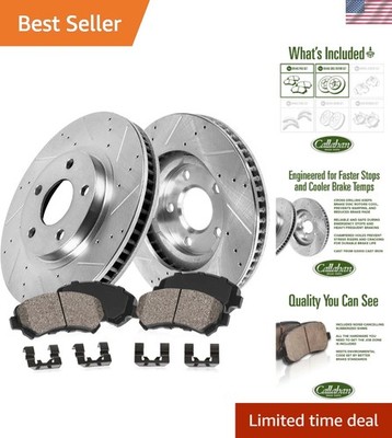 Complete Brake Kit: Drilled Rotors & Noise-Cancelling Pads for Mitsubishi Mirage