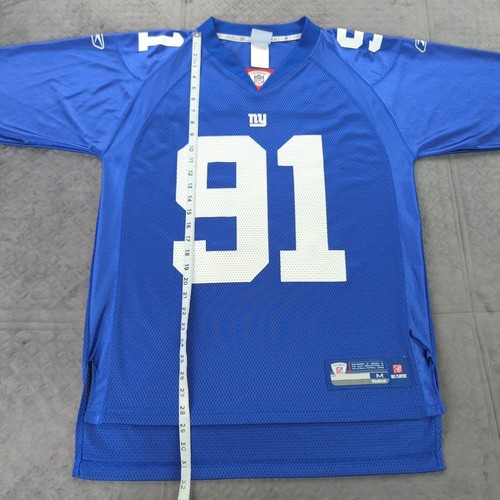 New York Giants Jersey Justin Tuck Reebok Y2K Blue Short Sleeve Men Medium - Picture 11 of 12