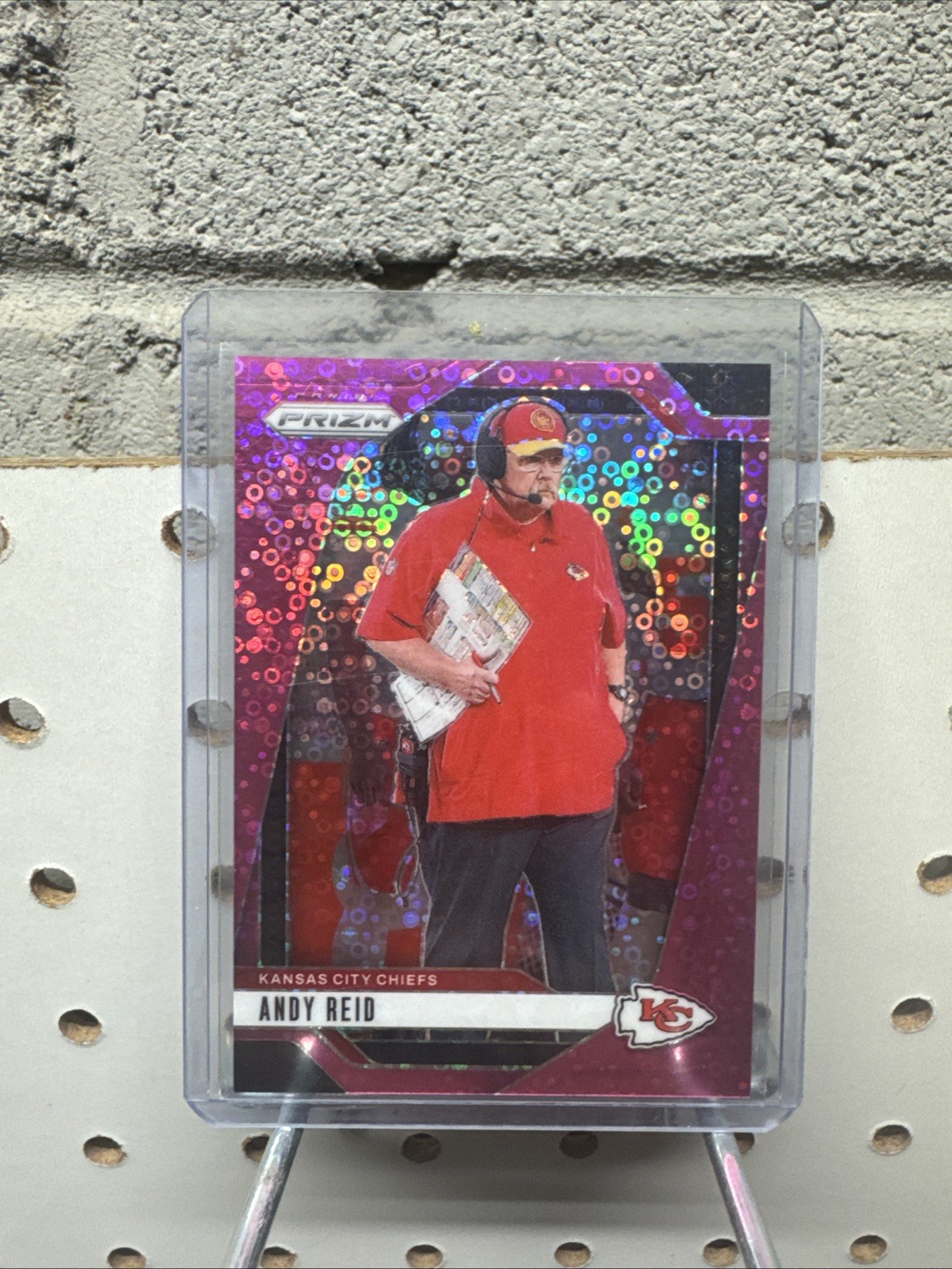 2024 Prizm Andy Reid No Huddle Pink 22/25 Chiefs McM