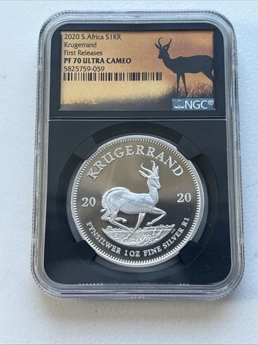 2020 South Africa Silver S1KR • Krugerrand First Release NGC PF70 Ultra Cameo