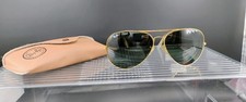 Ray-Ban Aviator Gold Frame Sunglasses Green Lenses Case