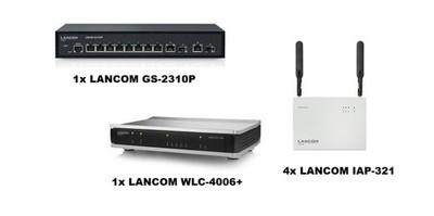 LANCOM Switch WiFi Set, GS-2310P - WLC-4006+ -  IAP-321 WLAN Accesspoint mit PoE