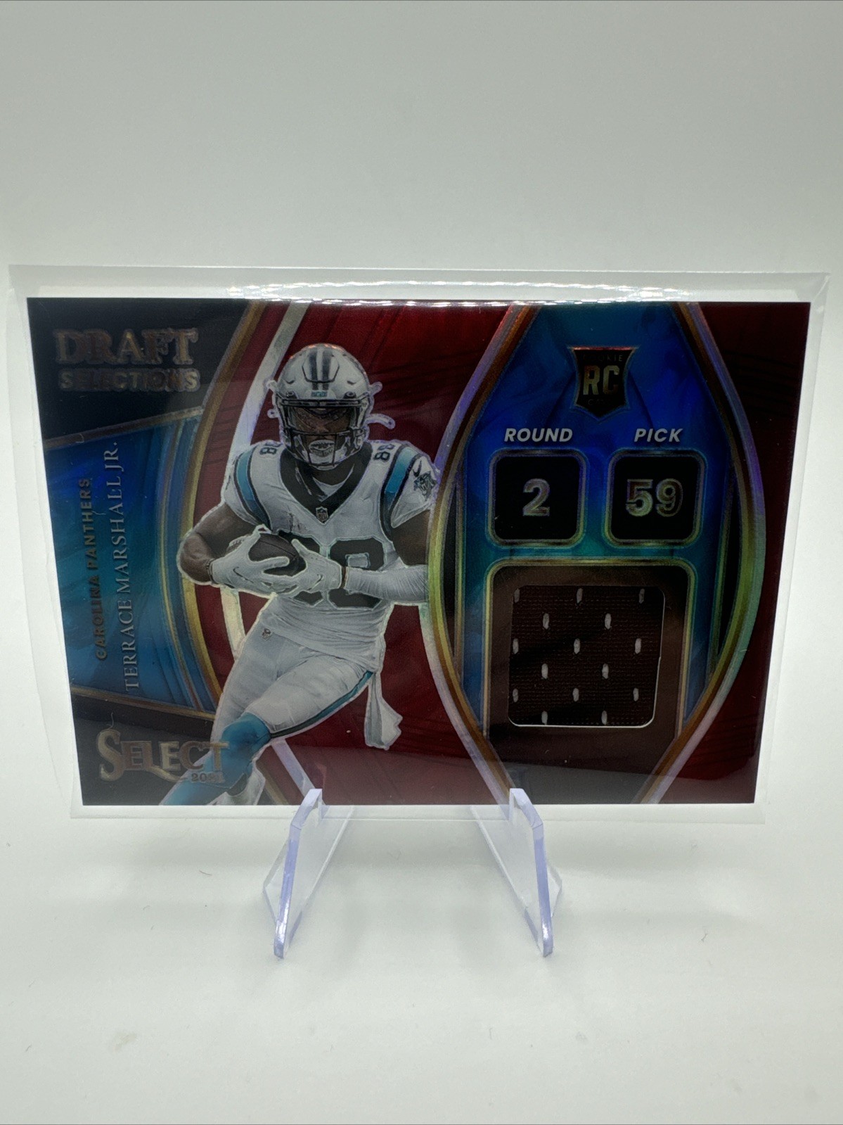 2021 Panini Select Terrance Marshall Jr Rookie Patch Draft Selections #DS-TMA