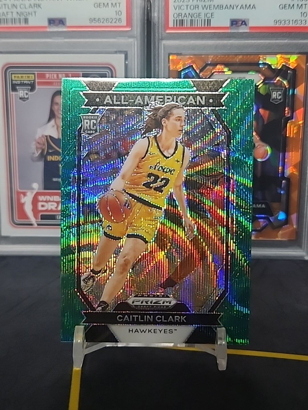 2024 Prizm Basketball Draft Picks Caitlin Clark All-American Green Wave Prizm
