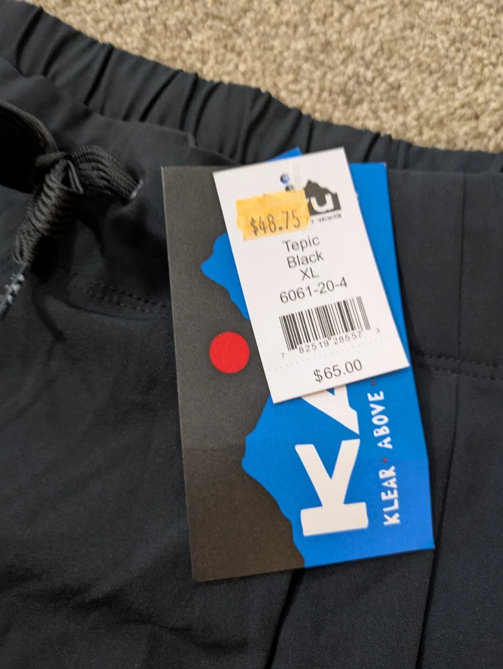 Pantalones cortos Kavu Tepic para mujer XL negros con puños y cordón Foto 2 de 4