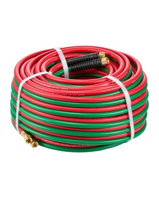 Oxygen Acetylene Hose 1/4-Inch x 100FT Oxy Acetylene Hose 9/16''-18 B Fitti