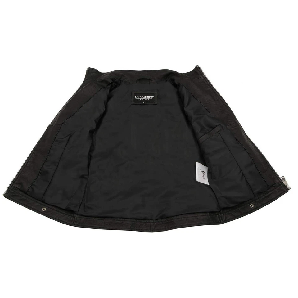 Milwaukee Cuero SFL2801 Mujer Corredor Negro Cuello Alto Motocicleta Moda... Foto 4 de 4