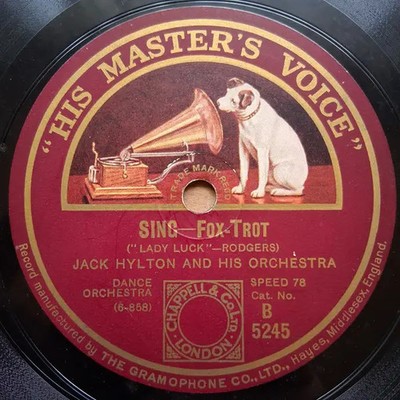 SCHELLACK Jack Hylton And His Orchestra If I Were You / Sing His Masters Voi