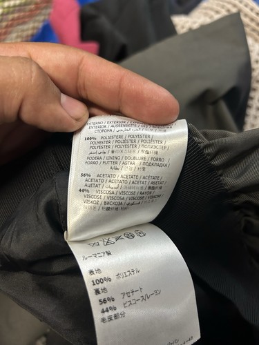 Moncler Mujer Talla 42 Acetato Viscosa Midi Bolsillo Logo Falda Diseñador - Imagen 9 de 9