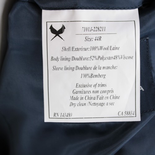 Cardinal of Canada NWT Wool Sport Coat Size 44R US In Blues Plaid - Picture 9 of 13