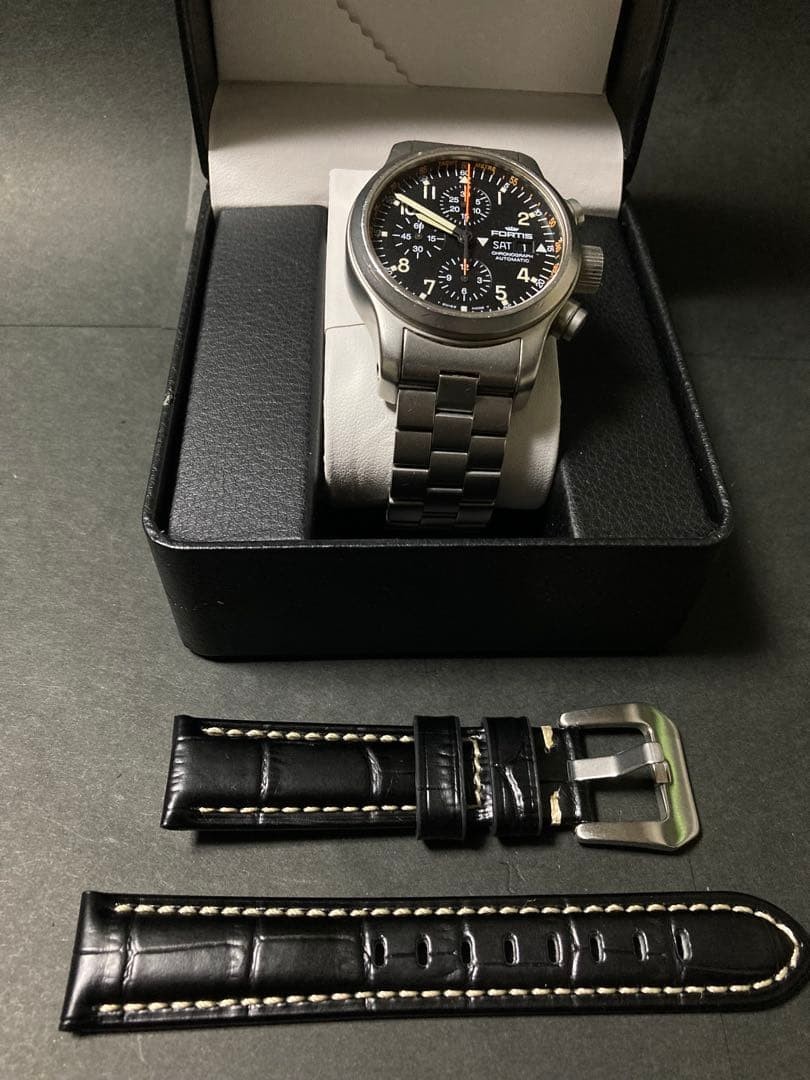 FORTIS B-42 Chronograph Day date 635.22.141 Black Dial Automatic 
