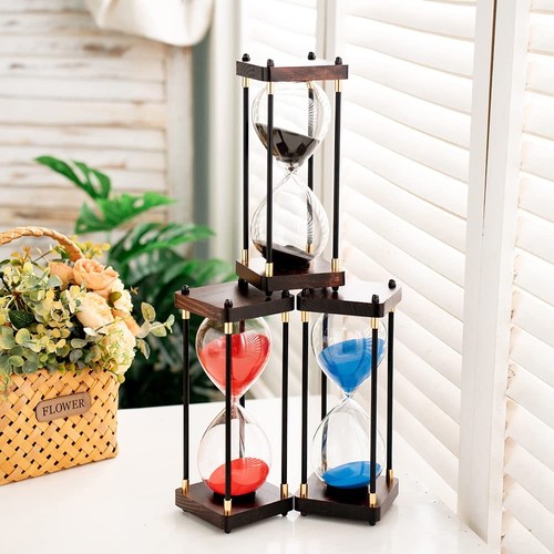 Large Sand Timer, Hourglass Timer 60 Minutes,Vintage Wooden Hour Glass Timer,... - Picture 6 of 7