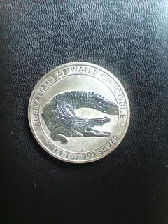 1 oz silver australian salwater crocodile 2014