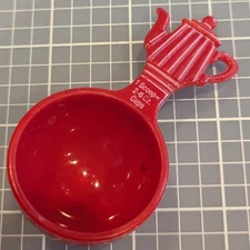 Red Plastic Coffee Measuring Cup Scoop Spoon