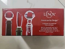 LENOX CRYSTAL Bottle Stoppers Tuscany Classics Collection Set Of 3