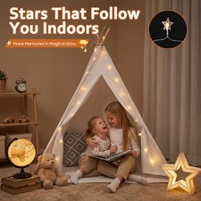 Home Tent For Kids Children's Indoor Playhouse Play Tent With Light for 1-3 Kids
