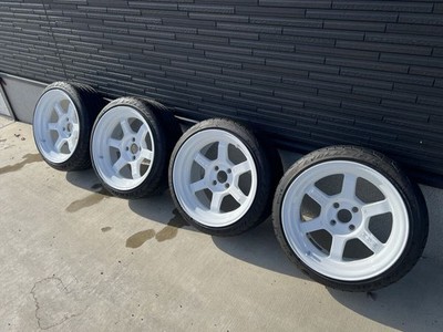 JDM RAYS TE37V 10th ANNIVERSARY white 16±0 PCD100 4H 4Book setbr>RAYS No Tires
