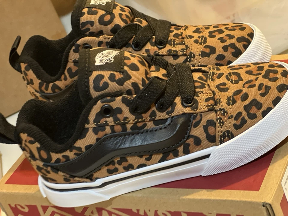 VANS Knu Skool эластичный кружева леопард и черный размер 9c ребенка ясельного возраста туфли новый в коробке - Изображение 3 из 4