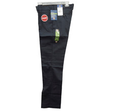 Dickies Boys Flex Pants Sz 20 Navy Blue Slim Fit Tapered Leg Wrinkle Resist New