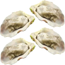 Toyvian 4Pcs Artificial Oysters, Fake Shellfish Seafood Model Scallop Food Photo
