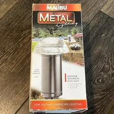 MALIBU 10W Low Voltage 12V Garden Landscape Path MUSHROOM Light Metal Glass Top