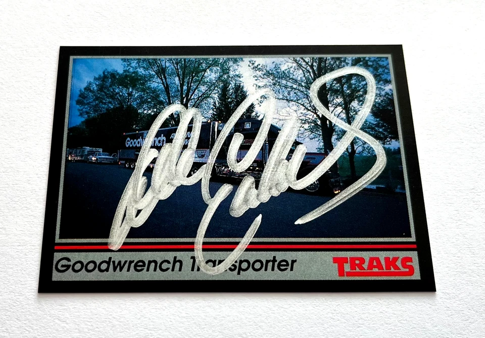 Dale Earnhardt NASCAR 1991 Traks #193 Goodwrench Transporter Autographed Signed - Image 3 of 4